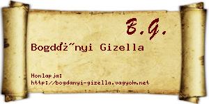 Bogdányi Gizella névjegykártya
