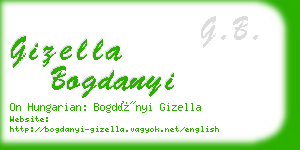 gizella bogdanyi business card